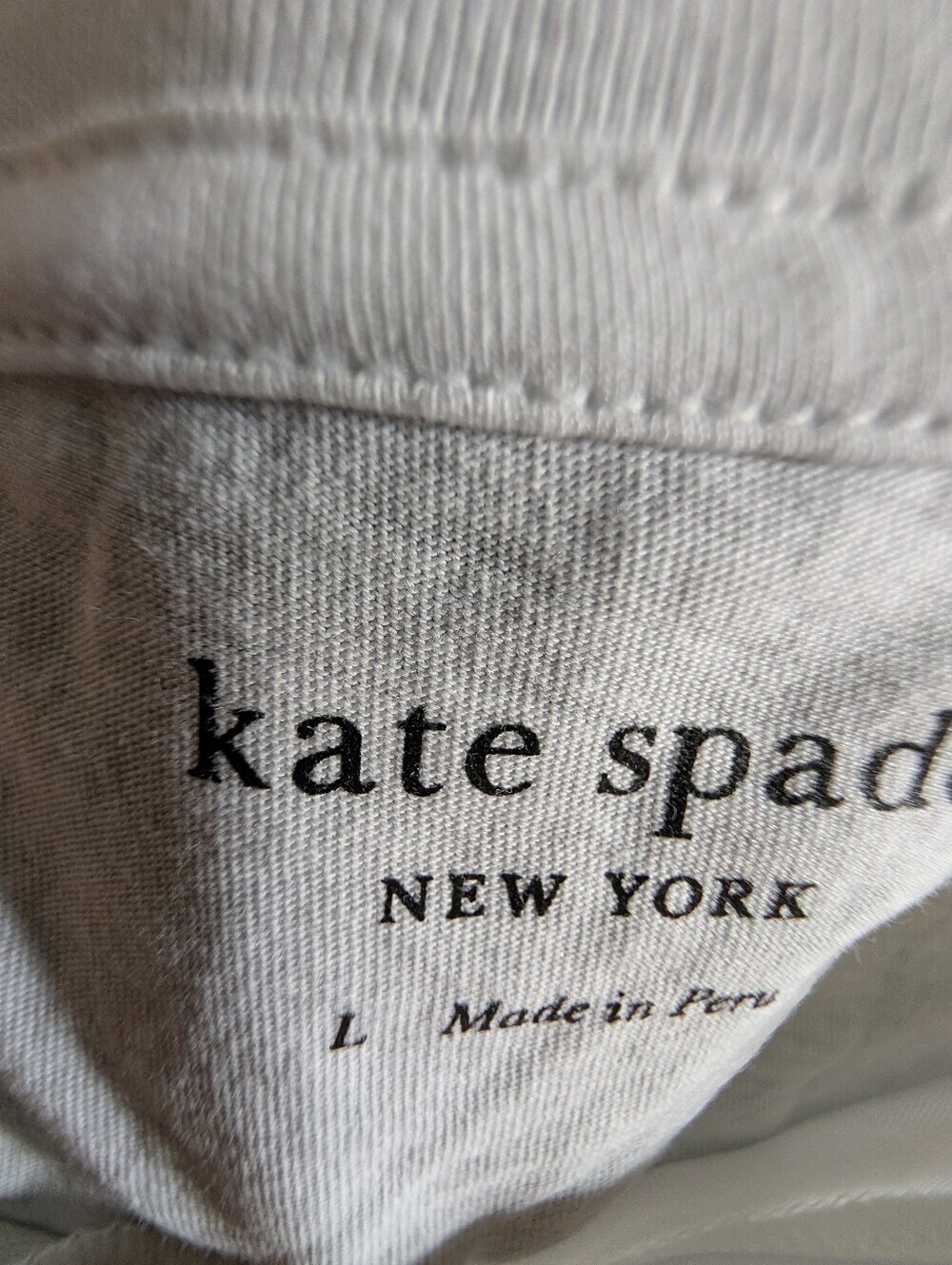 kate spade White Tee with Blue Floral Peacock Graphic *Large - Picture 2 of 2